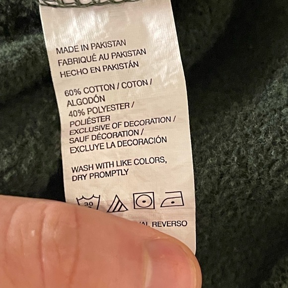 Men’s G.H bass and co sweatshirt green size medium - Picture 3 of 4